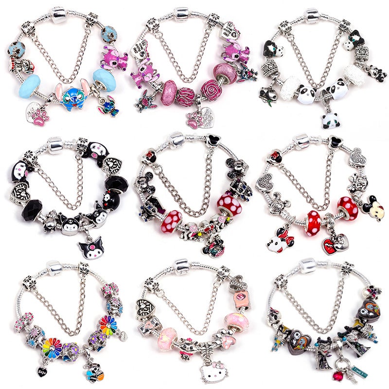 Cartoon Character Floral Design Bracelet Influencer Same Style 2025 Spring Sale - Image 3